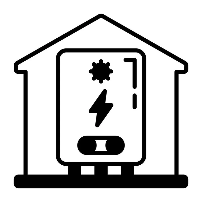 Electricity meter icon in vector form, designed for Home Inverters. Discover competitive inverter prices