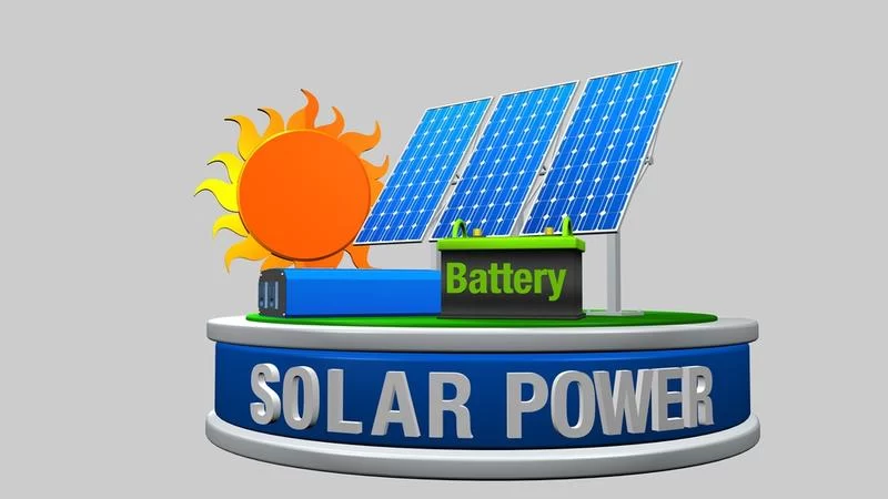 Solar Battery Solutions emblem with battery and sun