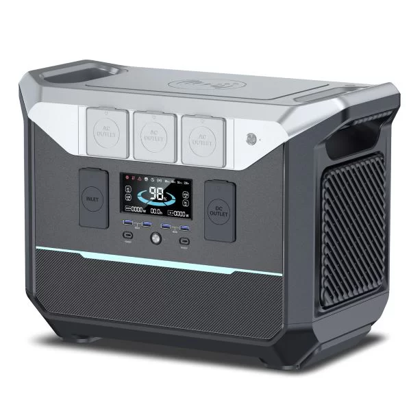 High-Power Portable Power Station 1800W 1382Wh - Front View