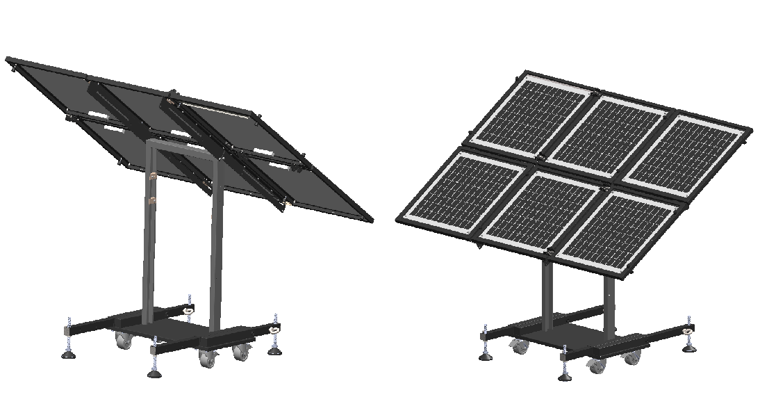 Solar Module Setup – Foldable and easy-to-move panels