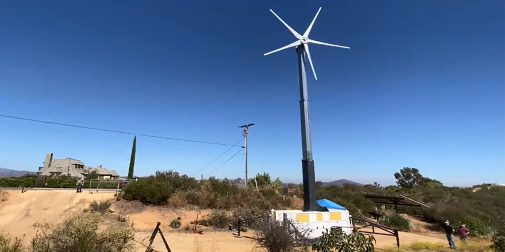 Windmill Turbine in Remote Area