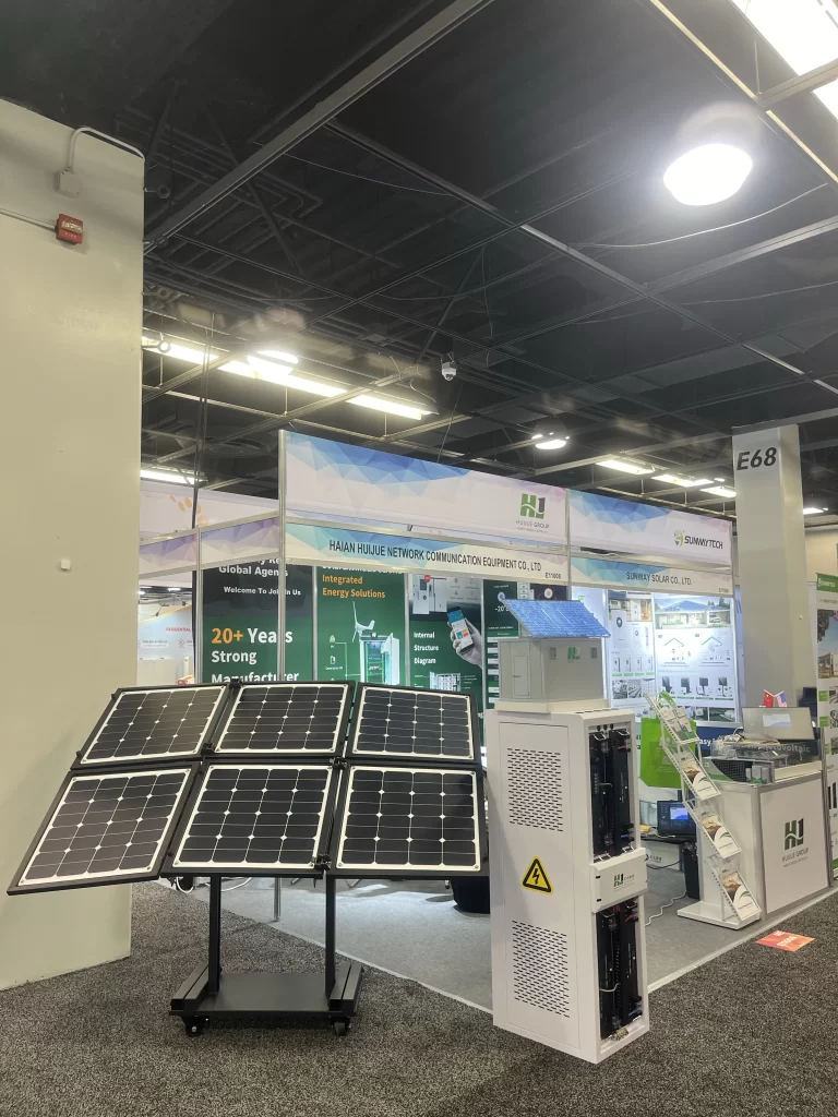 1.Diagram of Huijue’s Inverter With Battery + Solar Module Integrated Machine in action.