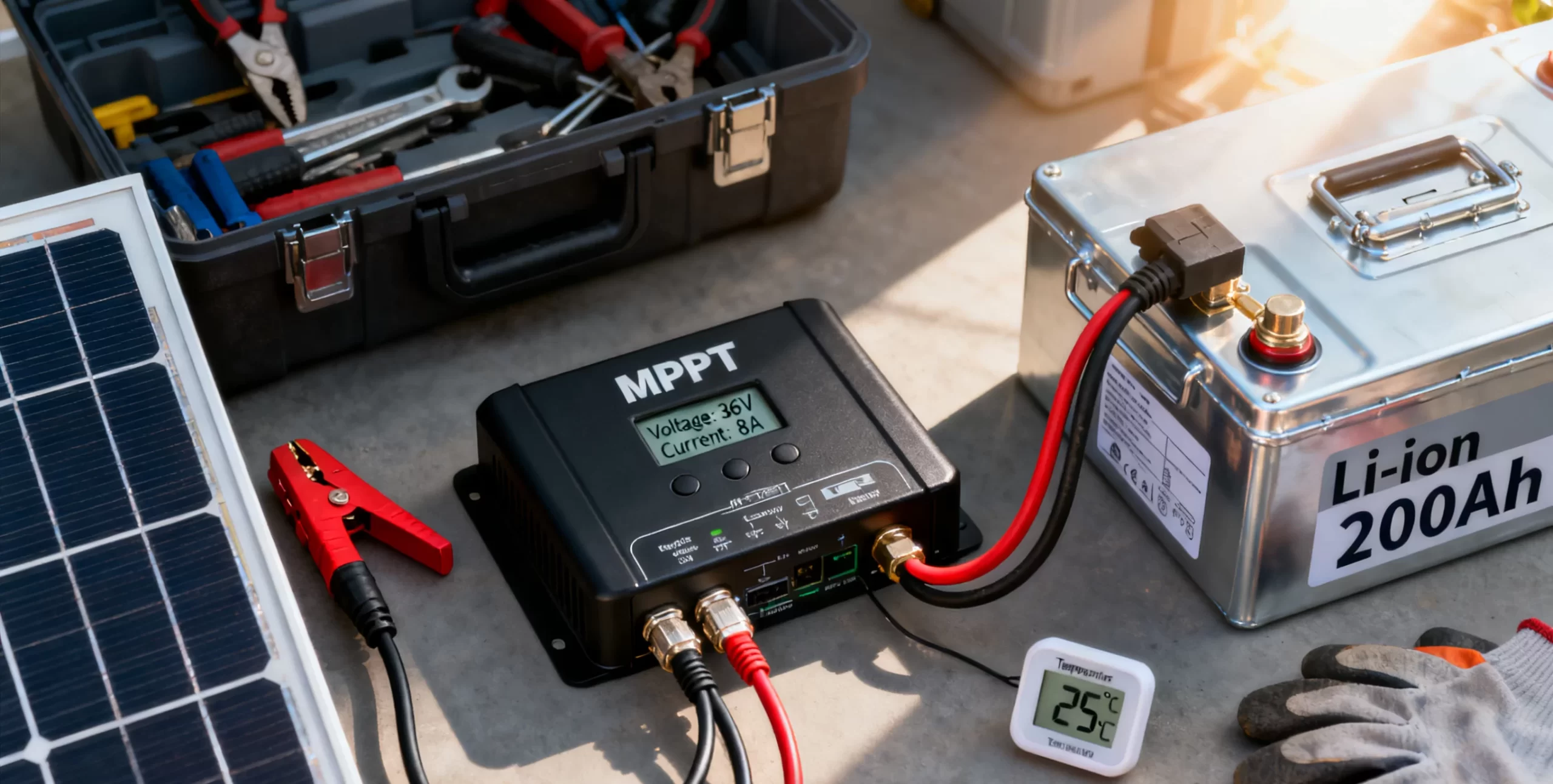 Solar charging setup for portable power stations