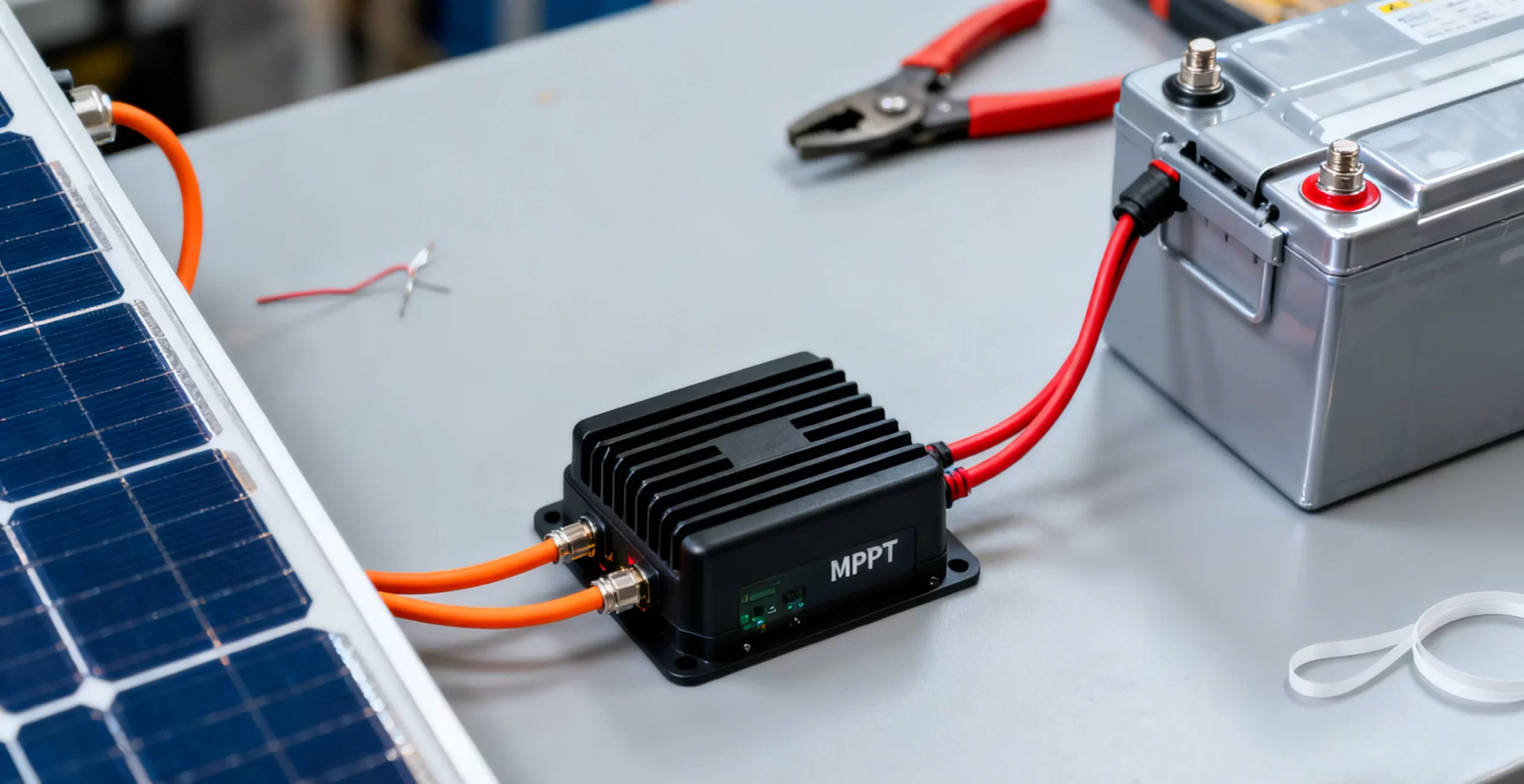 solar panel to battery