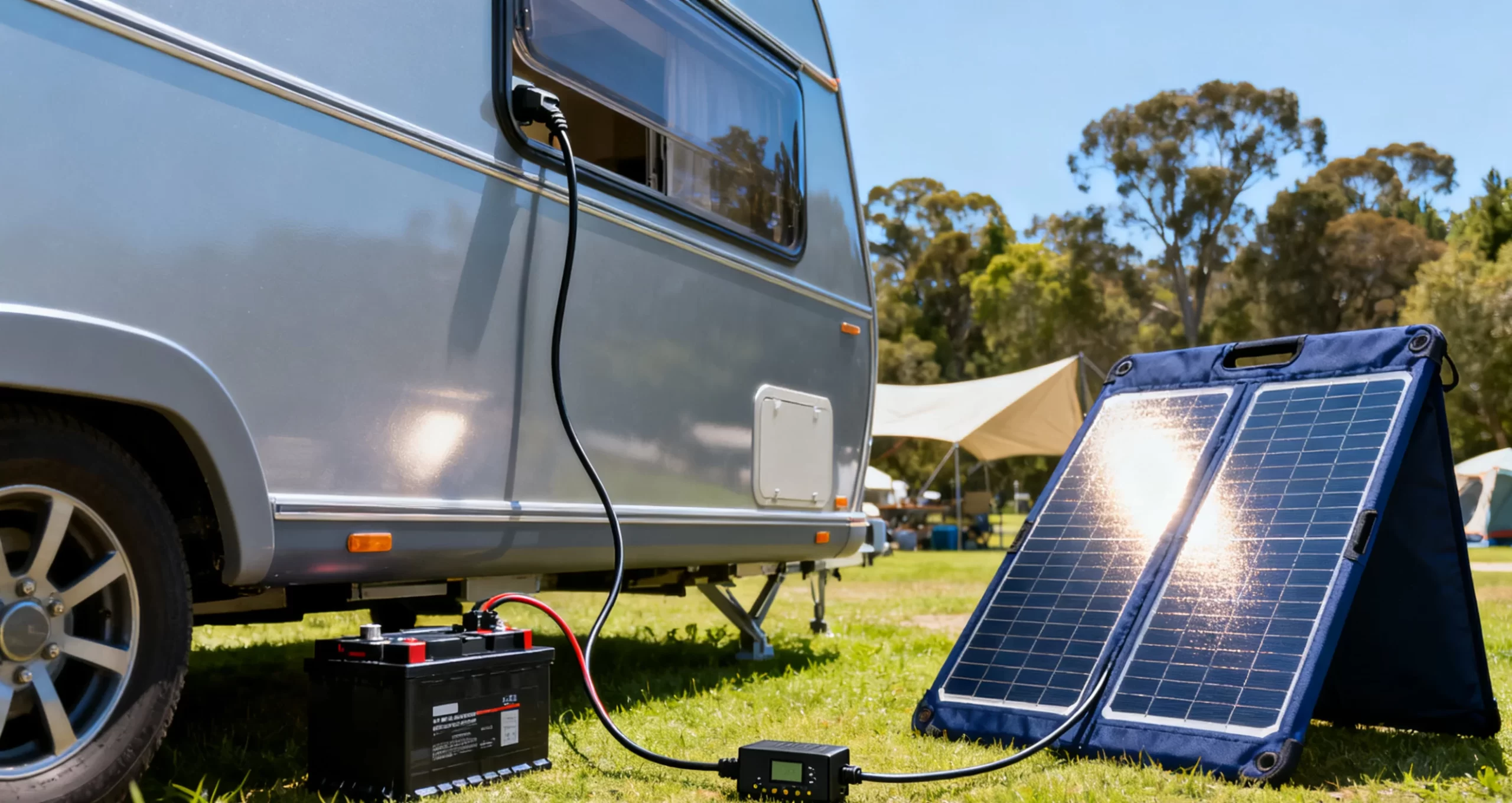 Connect a Portable Solar Panel to an RV Battery